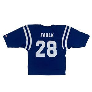 Vintage Indianapolis Colts Marshall Faulk Jersey Sz Youth XL 18-20 Wmns XS/S